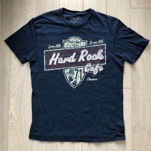 Hard Rock Cafe Florence Navy Blue T Shirt